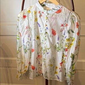 Bailey 44 Sheer Floral Blouse Coquette Romantic Summer Top S
